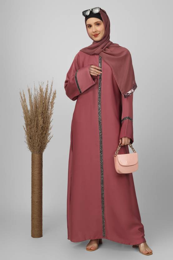 ovais abaya collection Nida Matte Solid Abaya With Hijab