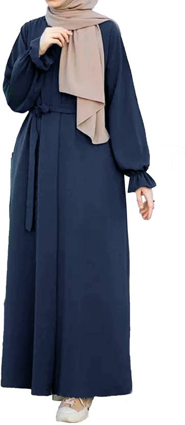 Buraque Designer Polyester Solid Abaya