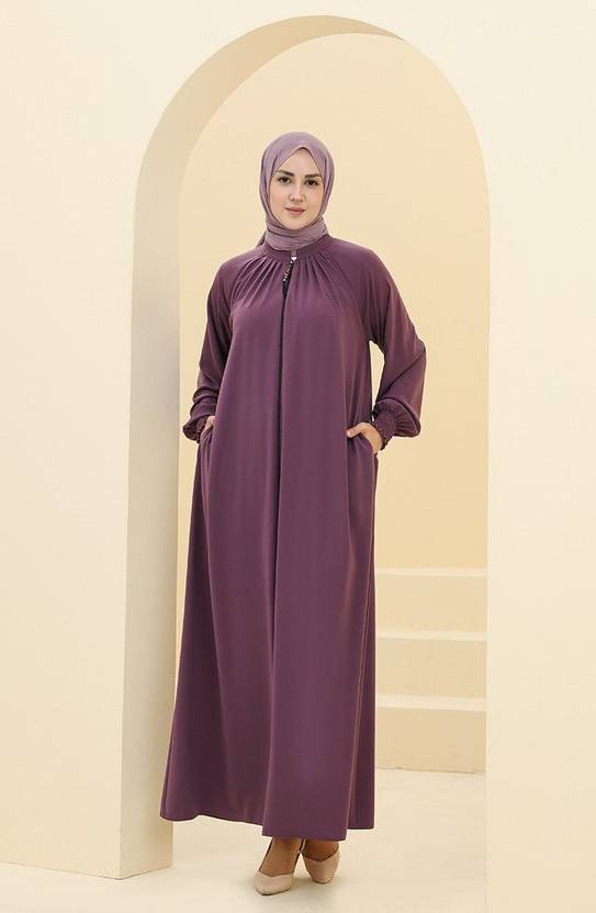 ovais abaya collection Nida Matte Solid Abaya With Hijab