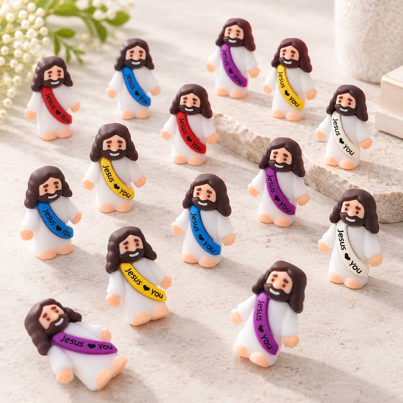 gustave 15pcs mini Jesus figurines for desk and car interior decoration Easter gift