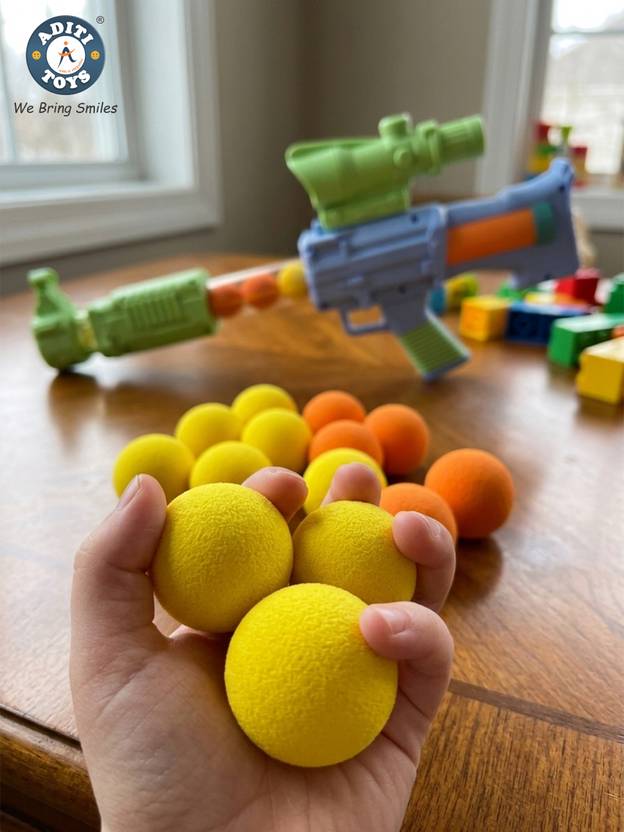 Aditi Toys 24 Pcs Soft Foam Ball For Pneumatic Space Explorer Gun