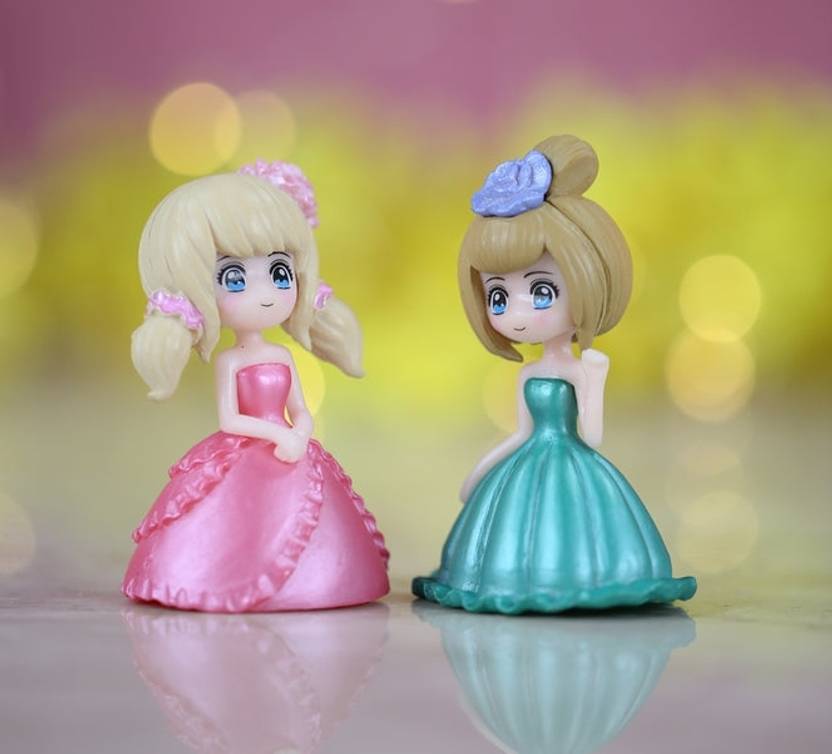 R.K Royal's 2 Cute mini Dolls Miniature Toys, decorative showpiece