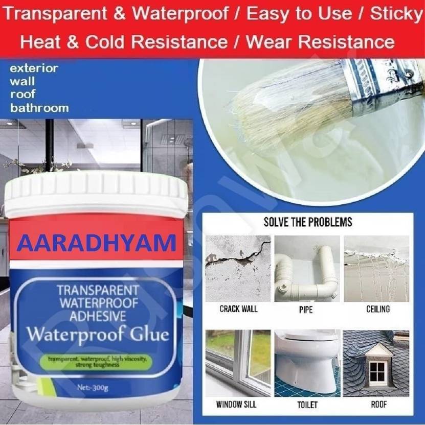 INFINITYLINES Teriss Waterproof Transparent Crack Seal Glue with brush Leaking Sealant Adhesive
