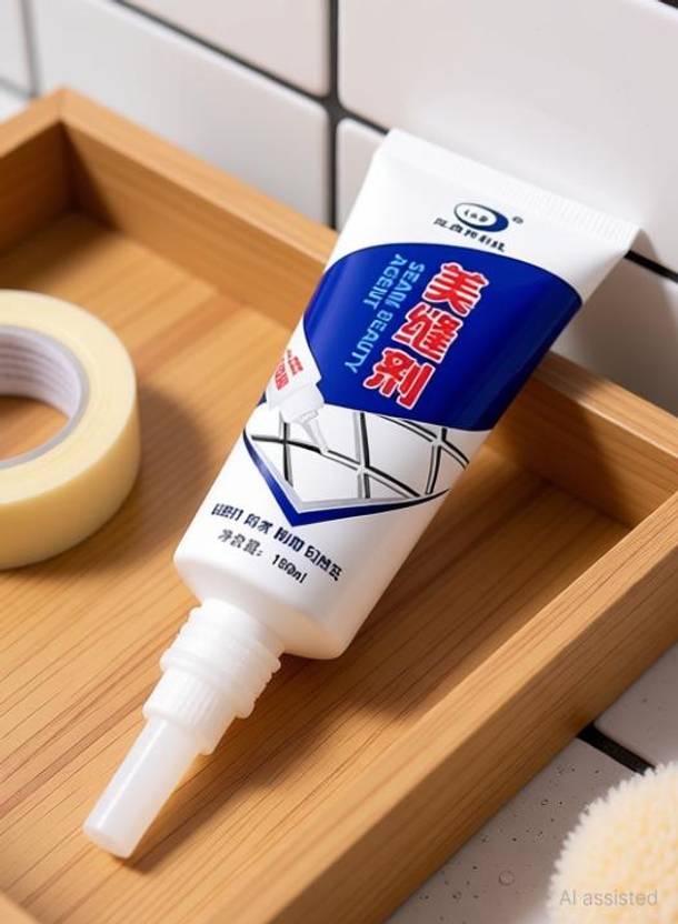 HPENTERPRISE Silicone Tile Crack Grout Gap Repair Water Resistant Silicone Sealant DIY Home Repair Tube Adhesive