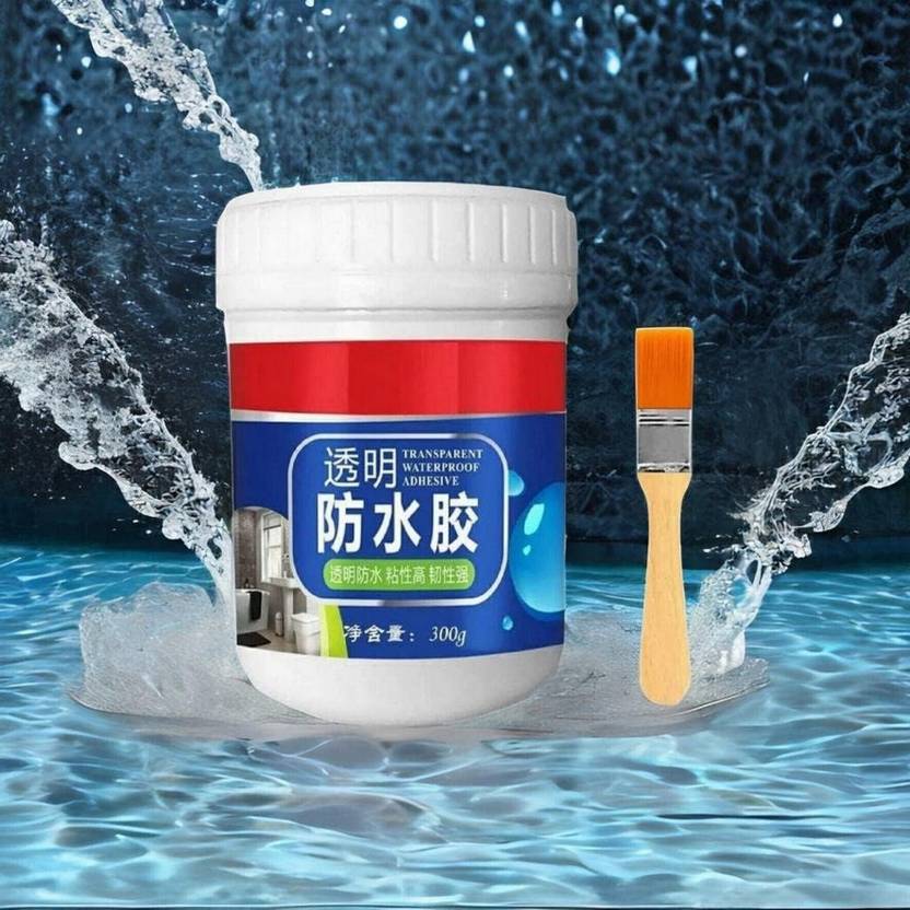 WATER GLUA Crack Seal Glue 300 gm with Brush Waterproof Glue for Roof