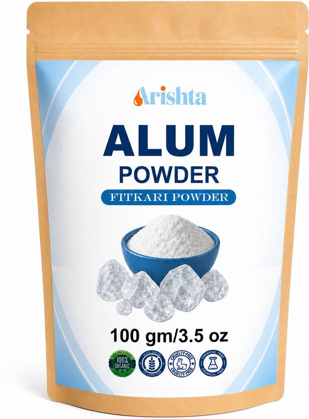 ARISHTA Alum Fitkari Powder for Purification, Skincare, Grooming and Household Use