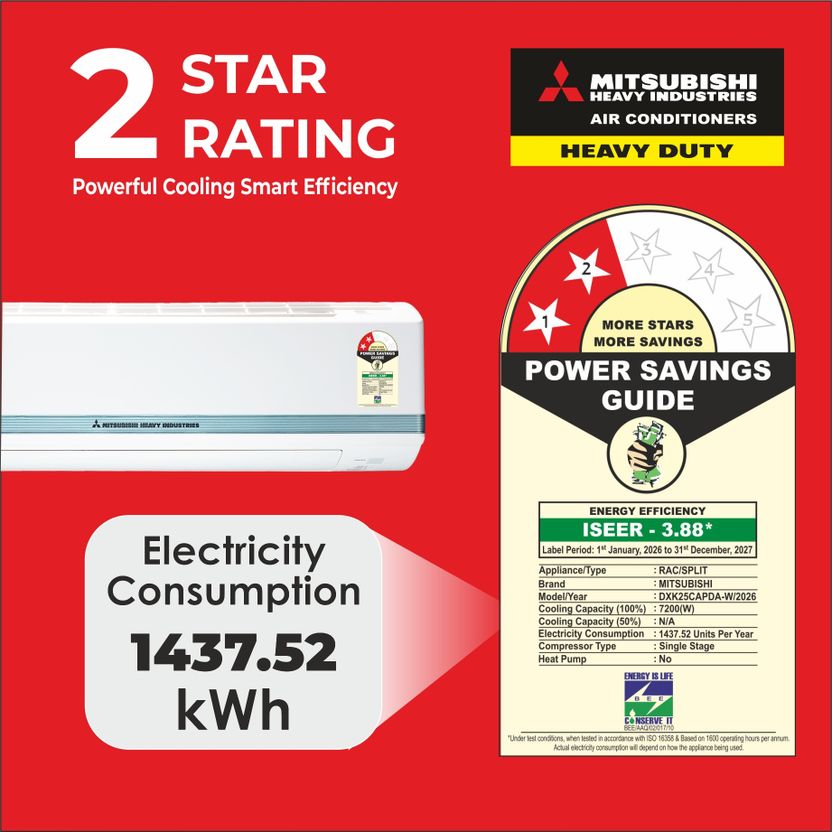 Mitsubishi 2026 Model 2.15 Ton 2 Star Split AC - Image 2