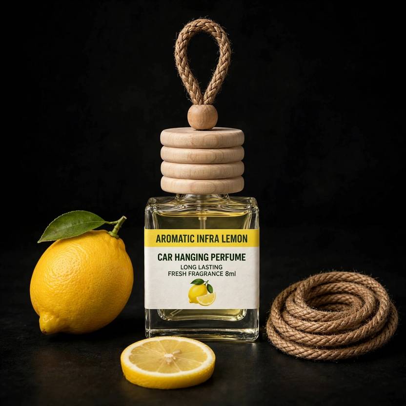 aromatic infra Lemon Aroma Oil Fresh Lemon 8ml Car Hanging Perfume for Men and Women