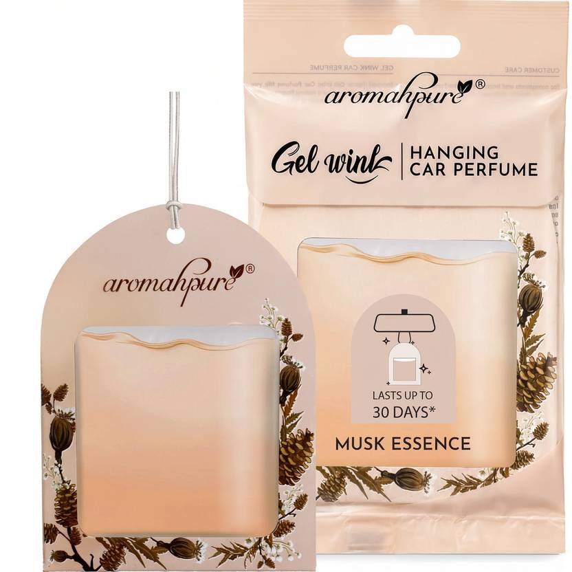 Aromahpure Musk Car Freshener Diffuser Gel Wink Hanging Perfume|Pack of 1| Long-Lasting Up to 30 Days