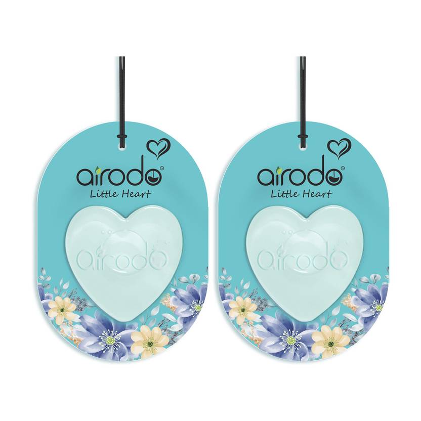 AIRODO Aqua Cool Car Freshener Diffuser Little Heart Car Hanging Air Freshener | Lasts 30 Days | Car Accessories