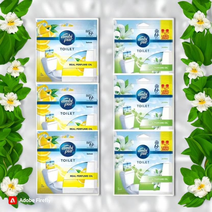 Ambipur Toilet freshener, Bathroom freshener, Lemon Jasmine fragrance ...