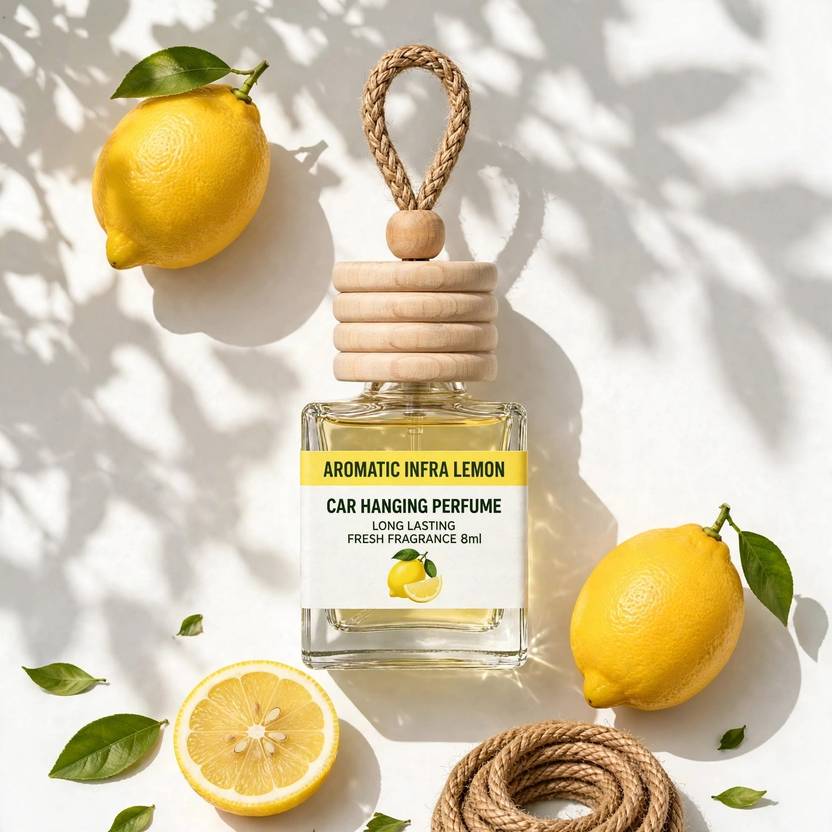 aromatic infra Lemon Aroma Oil Lemon 8ml Car Hanging Perfume Gift for New Car Owner