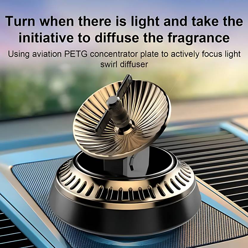 Budwill ® Solar Radar Rotating Car Air Freshener Interior Dashboard Decoration Car Freshener Diffuser Solar Rotating Chiyixiang Car Fragrance