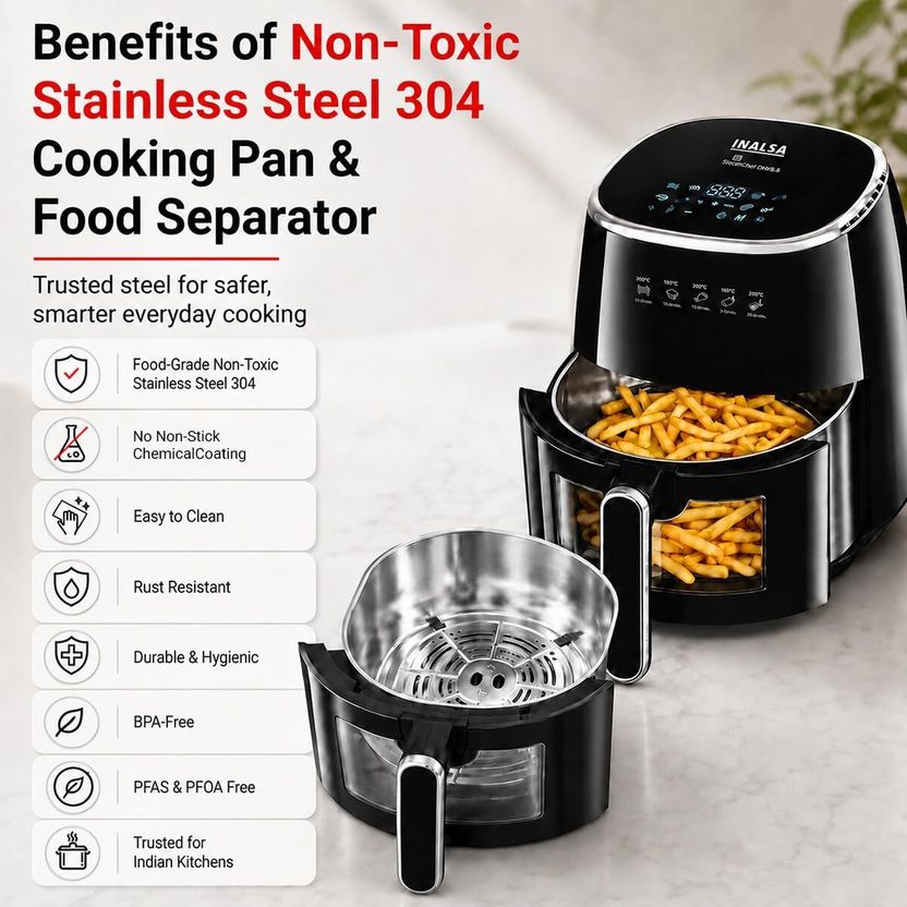 Inalsa SteelChef DW5.5 1600W 8-Smart Presets - Image 4