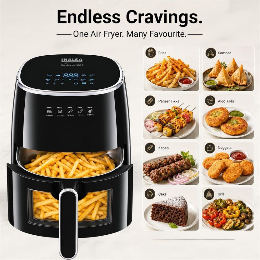 Inalsa SteelChef DW5.5 1600W 8-Smart Presets - Image 10