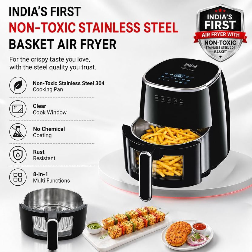 Inalsa SteelChef DW5.5 1600W 8-Smart Presets - Image 2