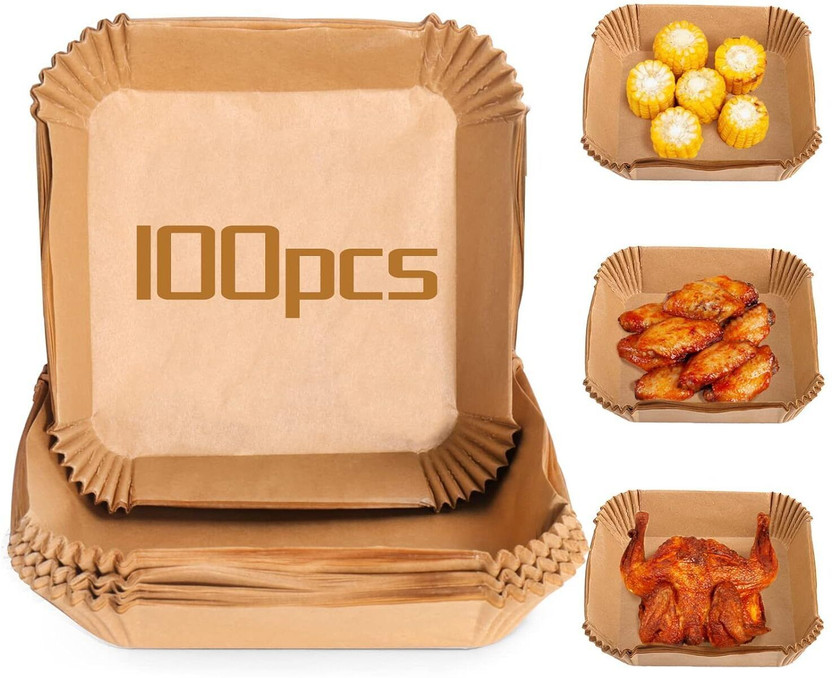 Cloudmall 100Pcs Air Fryer Baking Paper Square Air Frye...