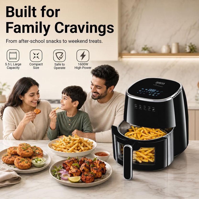 Inalsa SteelChef DW5.5 1600W 8-Smart Presets - Image 8