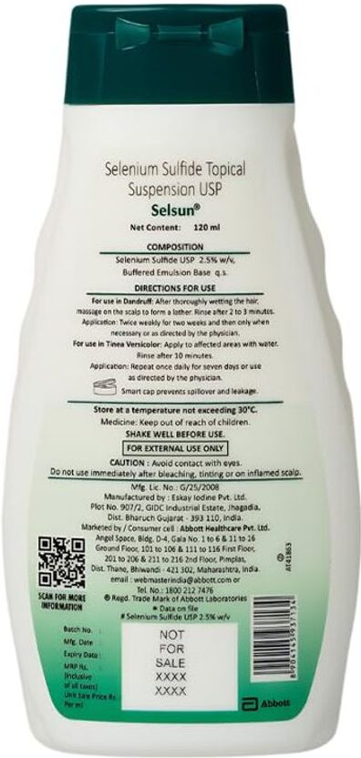 Selsun Suspension Anti Dandruff Shampoo 120ml - Image 7