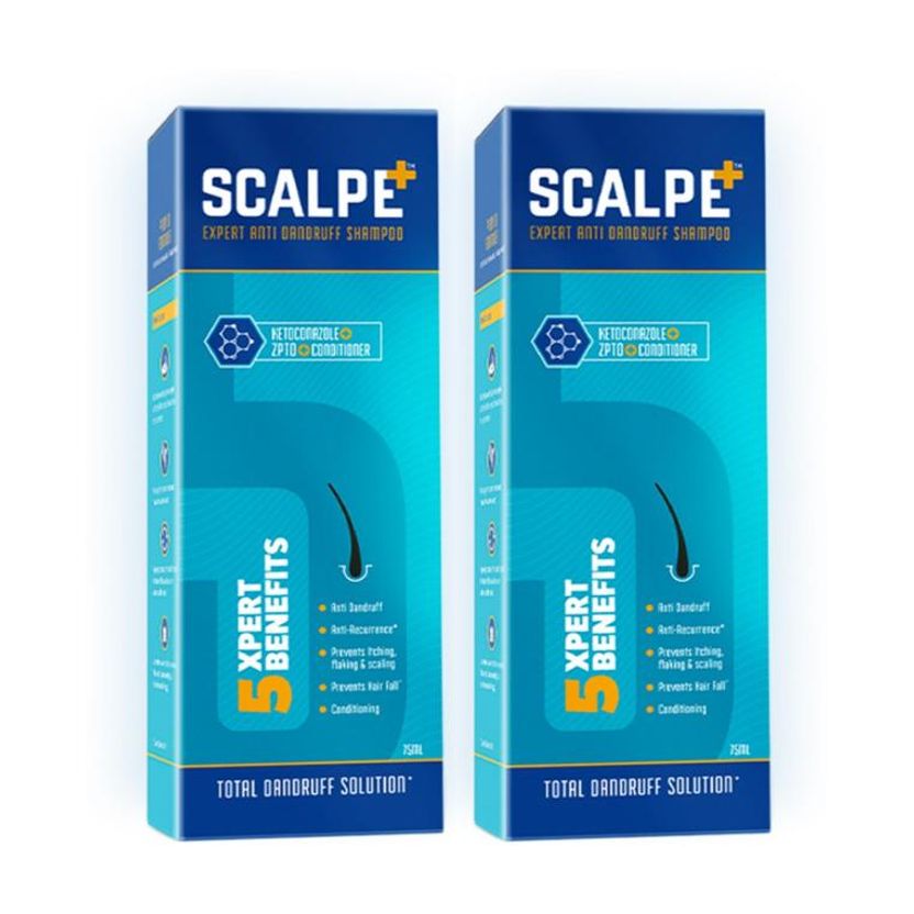 Scalpe Plus Anti Dandruff Shampoo 2 Pack of 2 · 75 ml (150 ml total) - Image 1