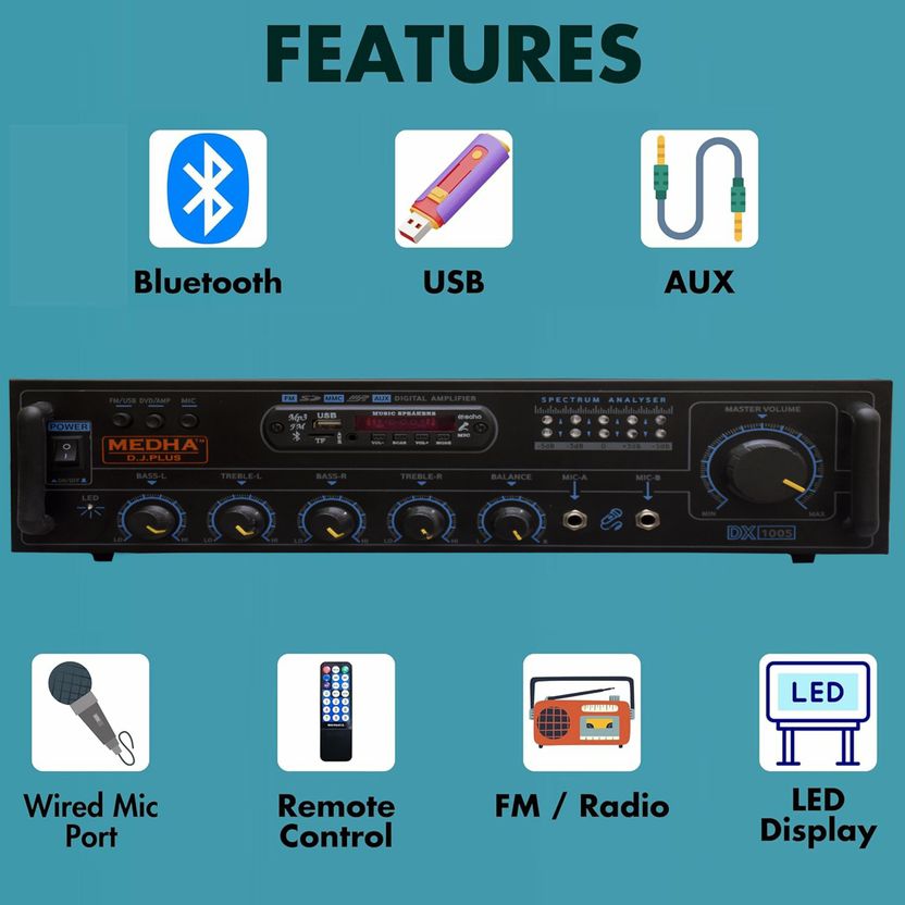Medha D.J. Plus DX-1005 Professional Amplifier - Image 5