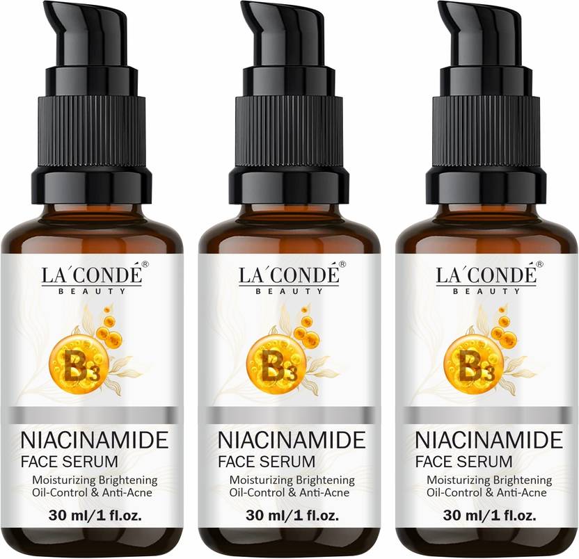 La'Conde Niacinamide Day & Night Face Serum with Vit B3,Hyaluronic Acid Pack of 3 of 30ML Buy