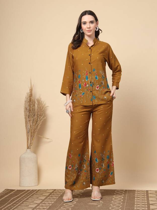 Klotthe Shirt Palazzos Co-ords Set