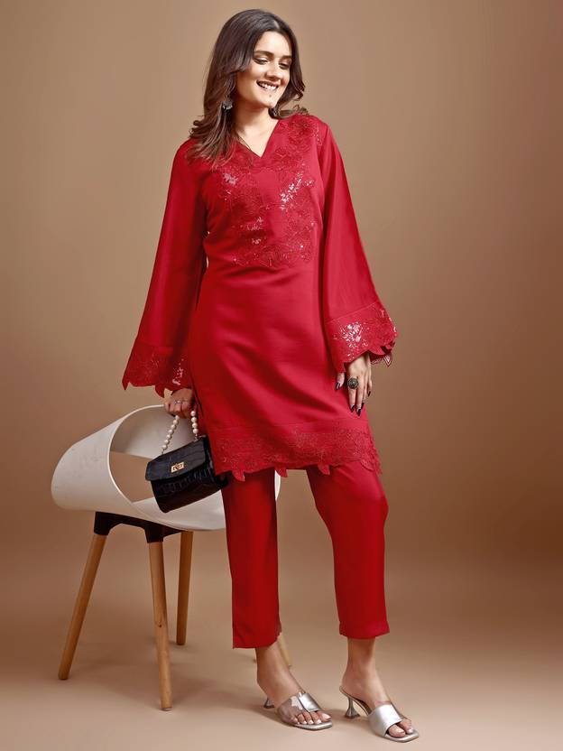Tikhi Imli Women Ethnic Top Pant Set