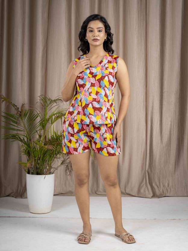 Jalther Top Regular Shorts Co-ords Set