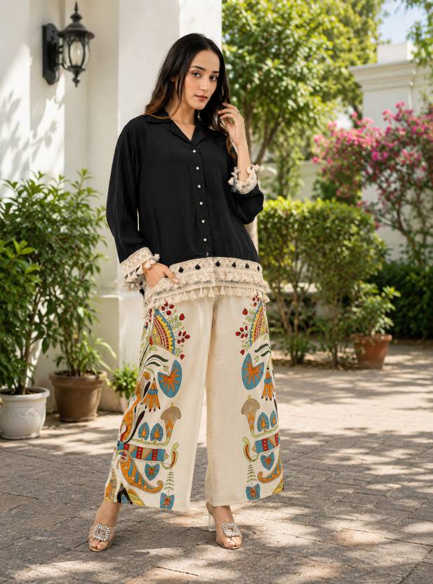 ROYALICA Shirt Palazzos Co-ords Set