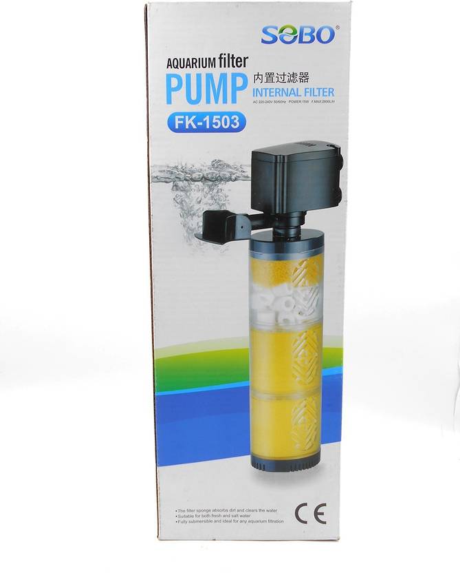 SOBO SOBO 1503 Aquarium Internal Filter 15W 1200L/H Suit 33.5 Ft
