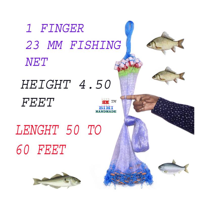 BIMI HAND MADE 1 FINGER 23 MM KATHI JAL Aquarium Fish Net