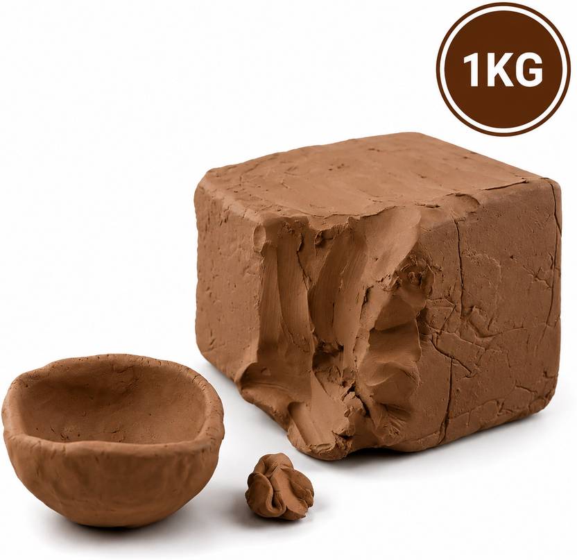 Clayva 1 KG Clay Mud for Handmade Pottery and Creative Art Art Clay