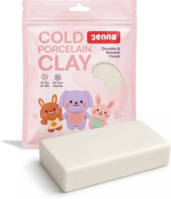 Jenna Cold Porcelain Clay | Non-Toxic, Ideal for charms and miniatures | Air Dry Art Clay