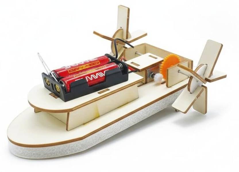 DREWITSTAR DIY Wooden Motor Boat STEM Toy Science Project & Learning Kit Toy for Kids
