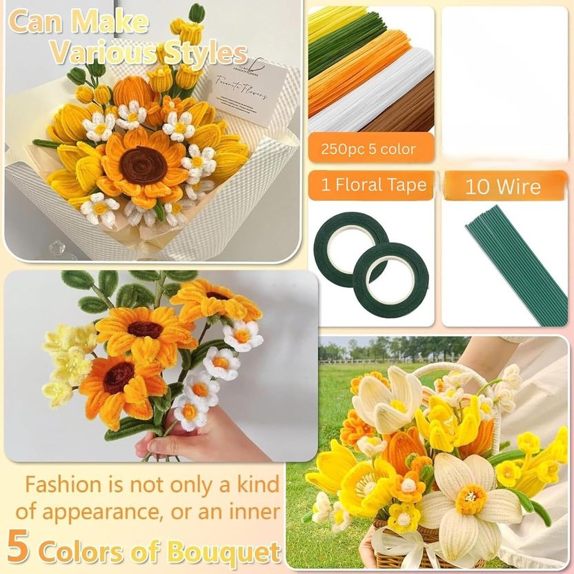 Shivom 26pc Sunflower Pipe Cleaners Kit - Image 2