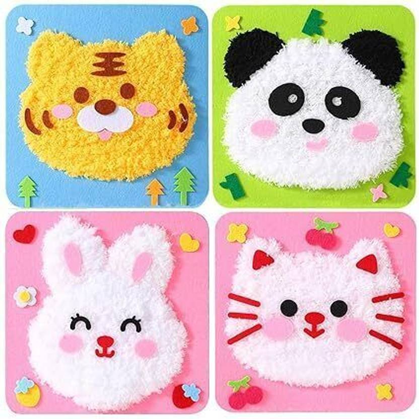 DREWITSTAR DIY Kit for Kids Cute Animal Face Handmade Activity Toy random design-2 pcs