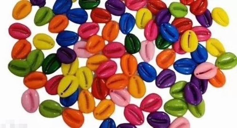 HouseOfCommon 100 Pcs Multicolor Acrylic Cowrie Kauri Shell