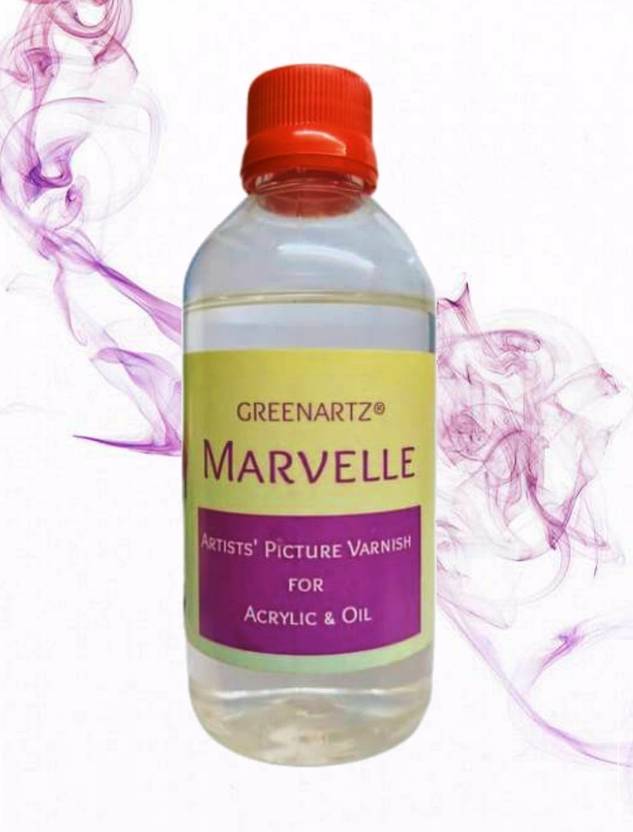 Marvelle 200ml Artist's Clear Varnish for Acrylic and Oil Paintings Semi Gloss Varnish Price in