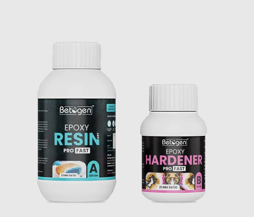 Betogen Epoxy Resin 2:1 Ratio Resin And Hardener 300gm Set For Art And Craft