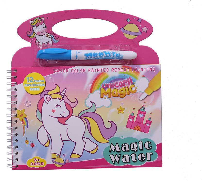 Flipkart.com | PlayKith Magic Water Coloring Unicorn Book, Magic ...