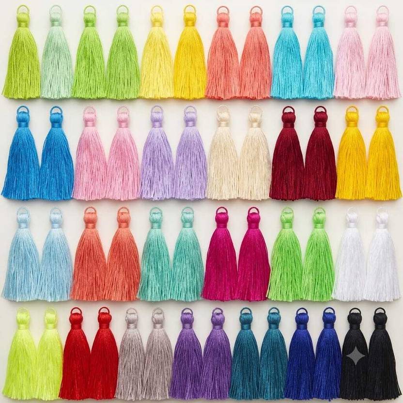 Fashionistas Multicolor Cotton Tassel Set 60 Pic