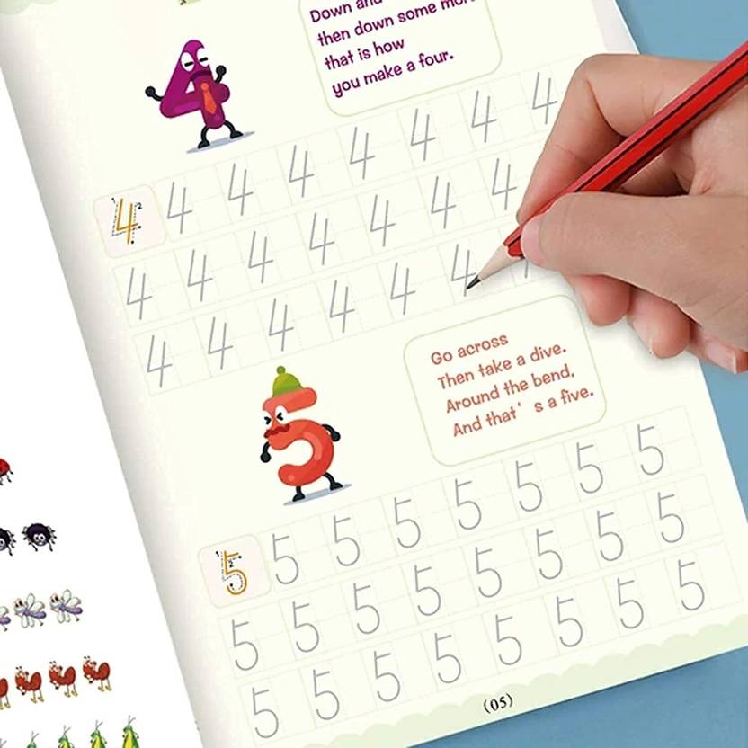 Magic Practice Copybook, Number Tracing Book for Preschoolers with Pen