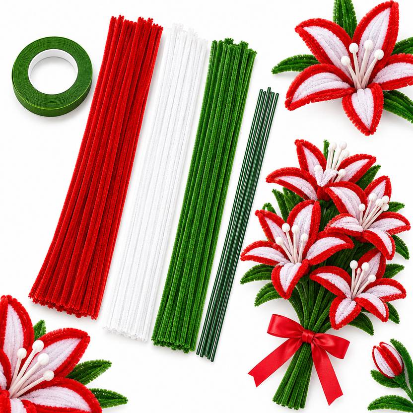 DsCrafts pipe cleaner craft diy kits for making flower
