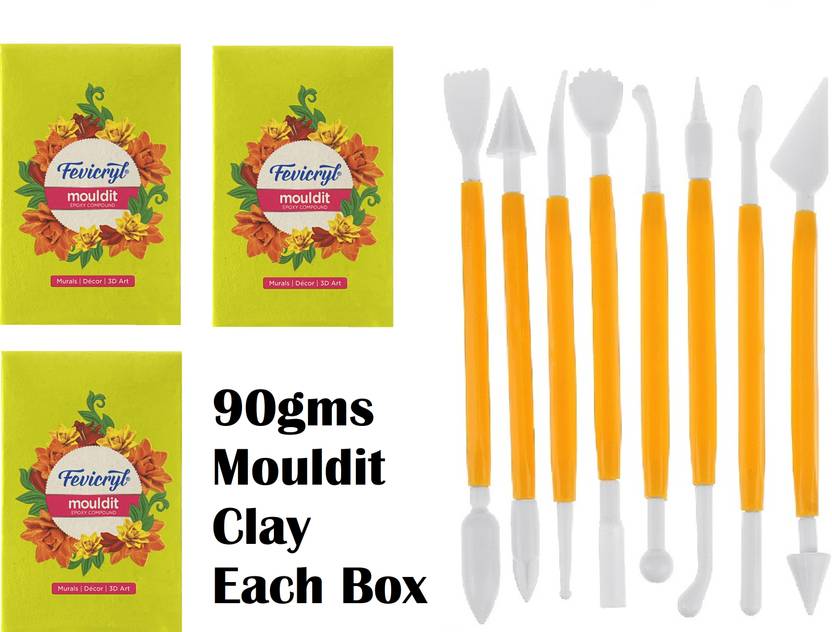 Definite Art 270gm Fevicryl Mouldit Clay + Modelling