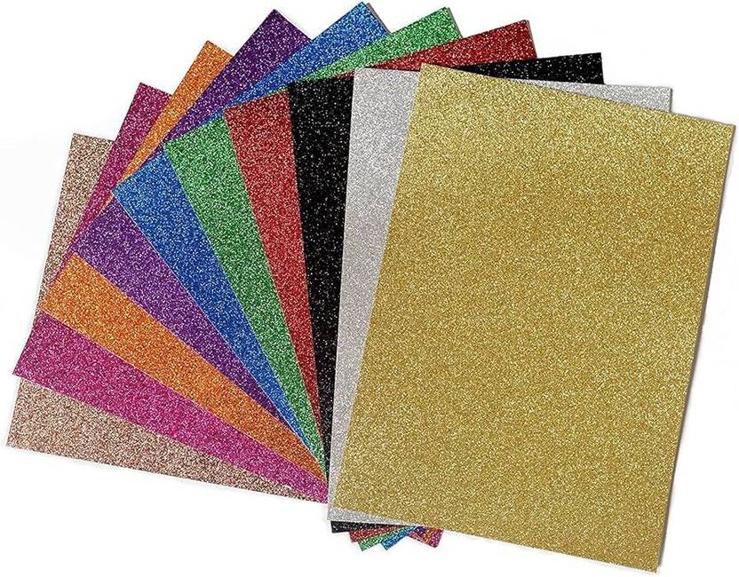 ARTTWALA A4 SIZE NON GUMMING GLITTER FOAM SHEETS FOR CRAFT Felt Sheet