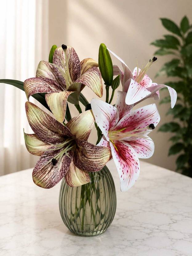 JuhiriyaD Multicolor Lily Artificial Flower