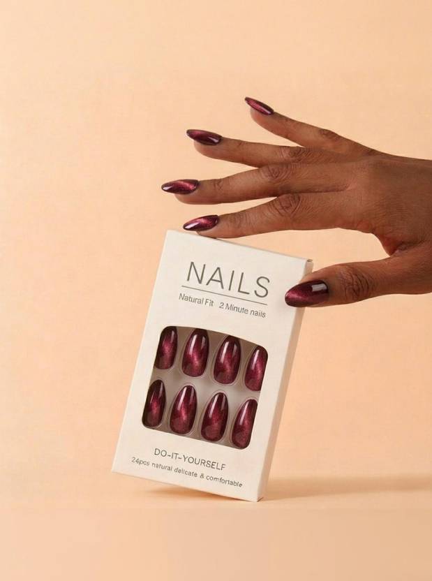 MINARA The Luxe Nail Press Set -Jhumka-e-Burgundy Burgundy, Red, Shimmer