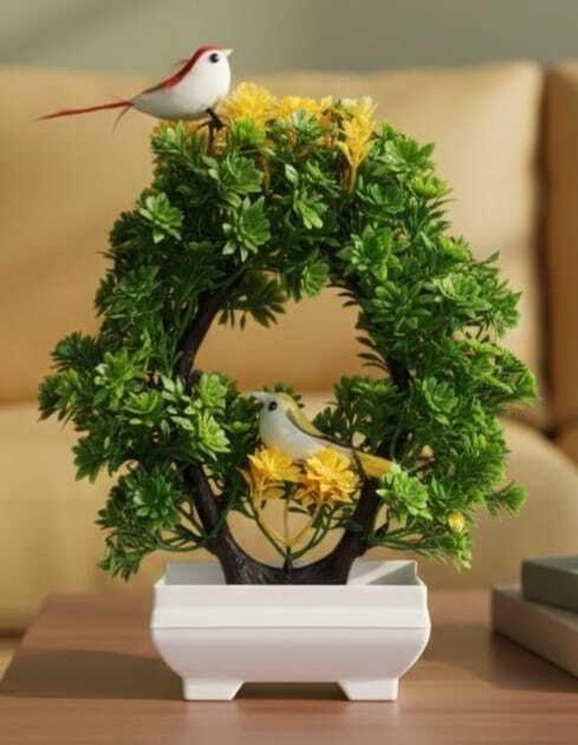 MODO Artificial Bonsai Tree with Sparrow - Image 6