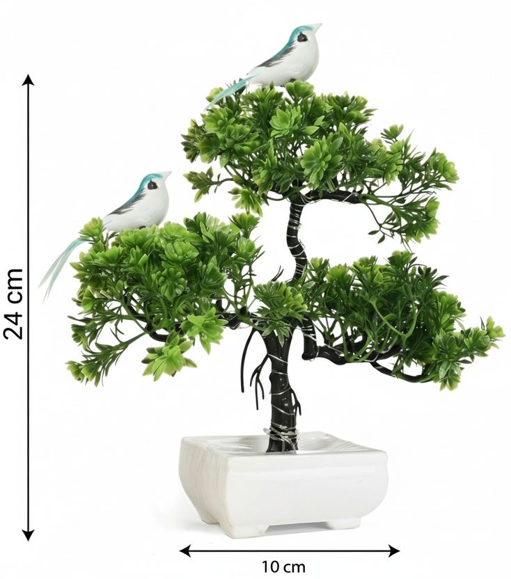 ABHIASH Green Tree Plant with Bird & Light - Image 6